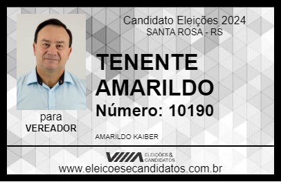 Candidato TENENTE AMARILDO 2024 - SANTA ROSA - Eleições