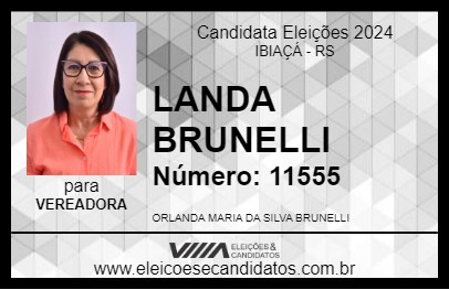 Candidato LANDA BRUNELLI 2024 - IBIAÇÁ - Eleições