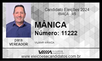 Candidato MÂNICA 2024 - IBIAÇÁ - Eleições