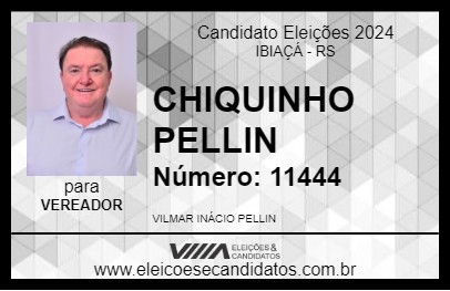 Candidato CHIQUINHO PELLIN 2024 - IBIAÇÁ - Eleições