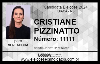 Candidato CRISTIANE PIZZINATTO 2024 - IBIAÇÁ - Eleições