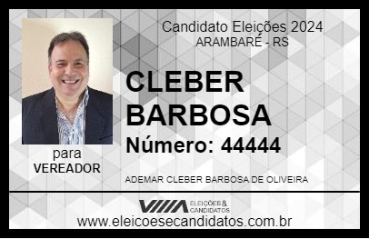 Candidato CLEBER BARBOSA 2024 - ARAMBARÉ - Eleições