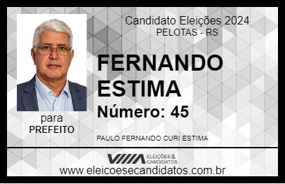 Candidato FERNANDO ESTIMA 2024 - PELOTAS - Eleições