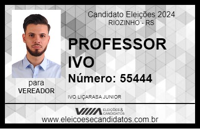 Candidato PROFESSOR IVO 2024 - RIOZINHO - Eleições