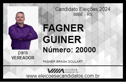 Candidato FAGNER GUINER 2024 - IMBÉ - Eleições