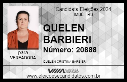 Candidato QUELEN BARBIERI 2024 - IMBÉ - Eleições