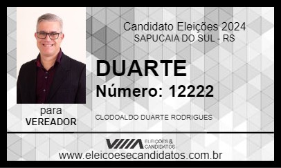 Candidato DUARTE 2024 - SAPUCAIA DO SUL - Eleições