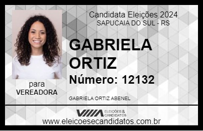 Candidato GABRIELA ORTIZ 2024 - SAPUCAIA DO SUL - Eleições