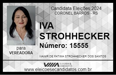 Candidato IVA STROHHECKER 2024 - CORONEL BARROS - Eleições