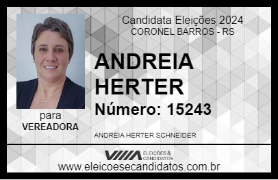 Candidato ANDREIA HERTER 2024 - CORONEL BARROS - Eleições