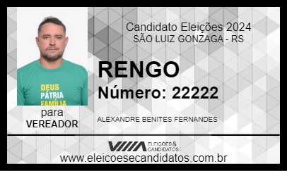 Candidato RENGO 2024 - SÃO LUIZ GONZAGA - Eleições