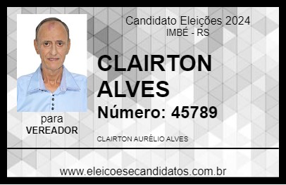 Candidato CLAIRTON ALVES 2024 - IMBÉ - Eleições