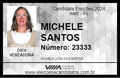 Candidato MICHELE DOS SANTOS 2024 - IMBÉ - Eleições