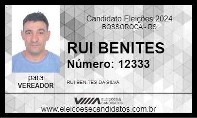 Candidato RUI BENITES 2024 - BOSSOROCA - Eleições