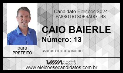 Candidato CAIO  BAIERLE 2024 - PASSO DO SOBRADO - Eleições