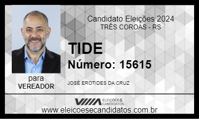 Candidato TIDE 2024 - TRÊS COROAS - Eleições