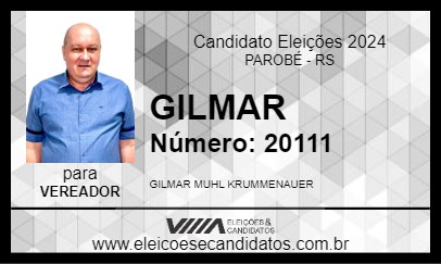 Candidato GILMAR 2024 - PAROBÉ - Eleições