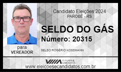 Candidato SELSO DO GÁS 2024 - PAROBÉ - Eleições