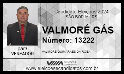 Candidato VALMORÉ GÁS 2024 - SÃO BORJA - Eleições