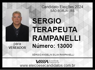 Candidato SERGIO TERAPEUTA RAMPANELLI 2024 - SÃO BORJA - Eleições