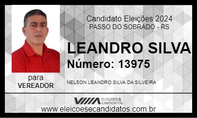 Candidato LEANDRO SILVA 2024 - PASSO DO SOBRADO - Eleições