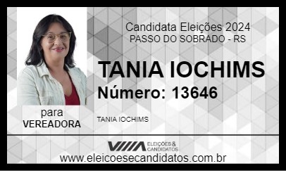 Candidato TANIA IOCHIMS 2024 - PASSO DO SOBRADO - Eleições