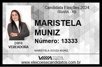 Candidato MARISTELA MUNIZ 2024 - ITAARA - Eleições