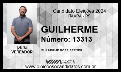 Candidato GUILHERME 2024 - ITAARA - Eleições