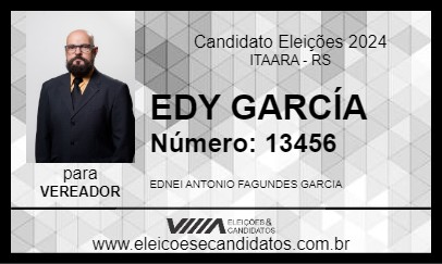 Candidato EDY GARCÍA 2024 - ITAARA - Eleições