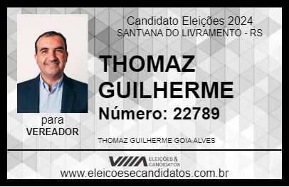 Candidato THOMAZ GUILHERME 2024 - SANT\ANA DO LIVRAMENTO - Eleições