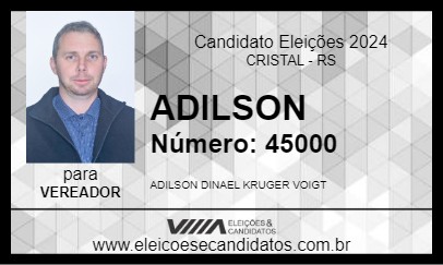 Candidato ADILSON 2024 - CRISTAL - Eleições