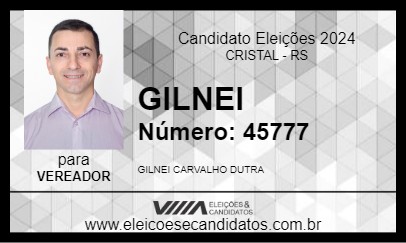 Candidato GILNEI 2024 - CRISTAL - Eleições