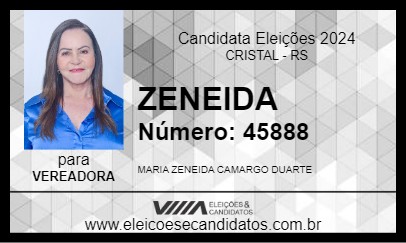 Candidato ZENEIDA 2024 - CRISTAL - Eleições