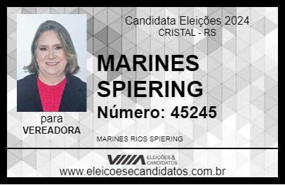 Candidato MARINES SPIERING 2024 - CRISTAL - Eleições