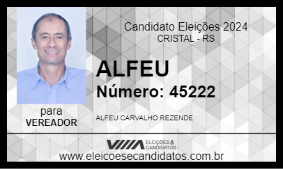 Candidato ALFEU 2024 - CRISTAL - Eleições