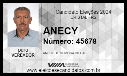 Candidato ANECY 2024 - CRISTAL - Eleições