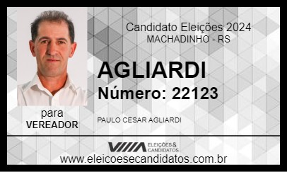 Candidato AGLIARDI 2024 - MACHADINHO - Eleições