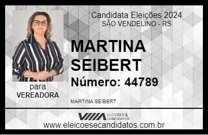 Candidato MARTINA SEIBERT 2024 - SÃO VENDELINO - Eleições