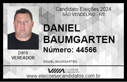 Candidato DANIEL BAUMGARTEN 2024 - SÃO VENDELINO - Eleições