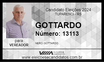 Candidato GOTTARDO 2024 - TUPARENDI - Eleições