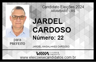 Candidato JARDEL CARDOSO 2024 - ARAMBARÉ - Eleições