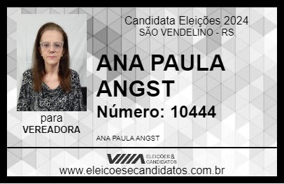 Candidato ANA PAULA ANGST 2024 - SÃO VENDELINO - Eleições