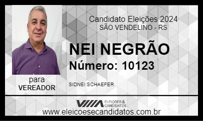 Candidato NEI NEGRÃO 2024 - SÃO VENDELINO - Eleições