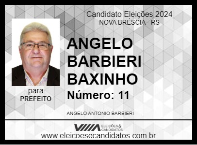 Candidato ANGELO BARBIERI BAXINHO 2024 - NOVA BRÉSCIA - Eleições