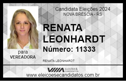 Candidato RENATA LEONHARDT 2024 - NOVA BRÉSCIA - Eleições