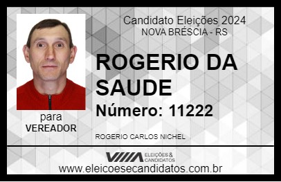 Candidato ROGERIO DA SAUDE 2024 - NOVA BRÉSCIA - Eleições