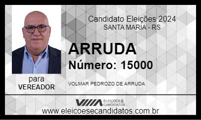 Candidato ARRUDA 2024 - SANTA MARIA - Eleições