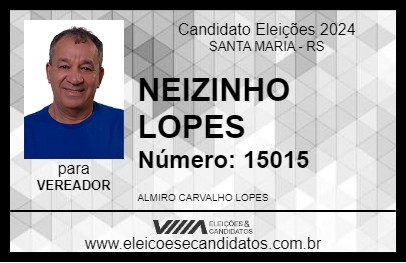 Candidato NEIZINHO LOPES 2024 - SANTA MARIA - Eleições