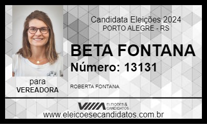 Candidato BETA FONTANA 2024 - PORTO ALEGRE - Eleições