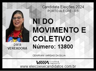 Candidato NI DO MOVIMENTO E COLETIVO 2024 - PORTO ALEGRE - Eleições